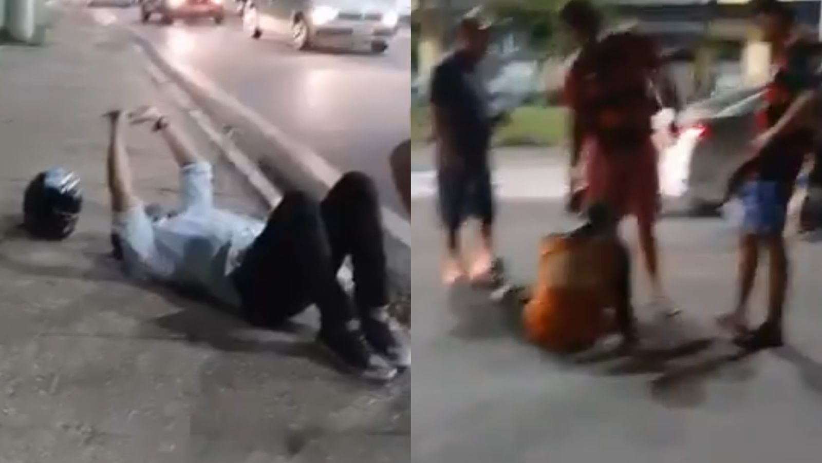 Acidente entre moto e carro deixa dupla ferida em Manaus