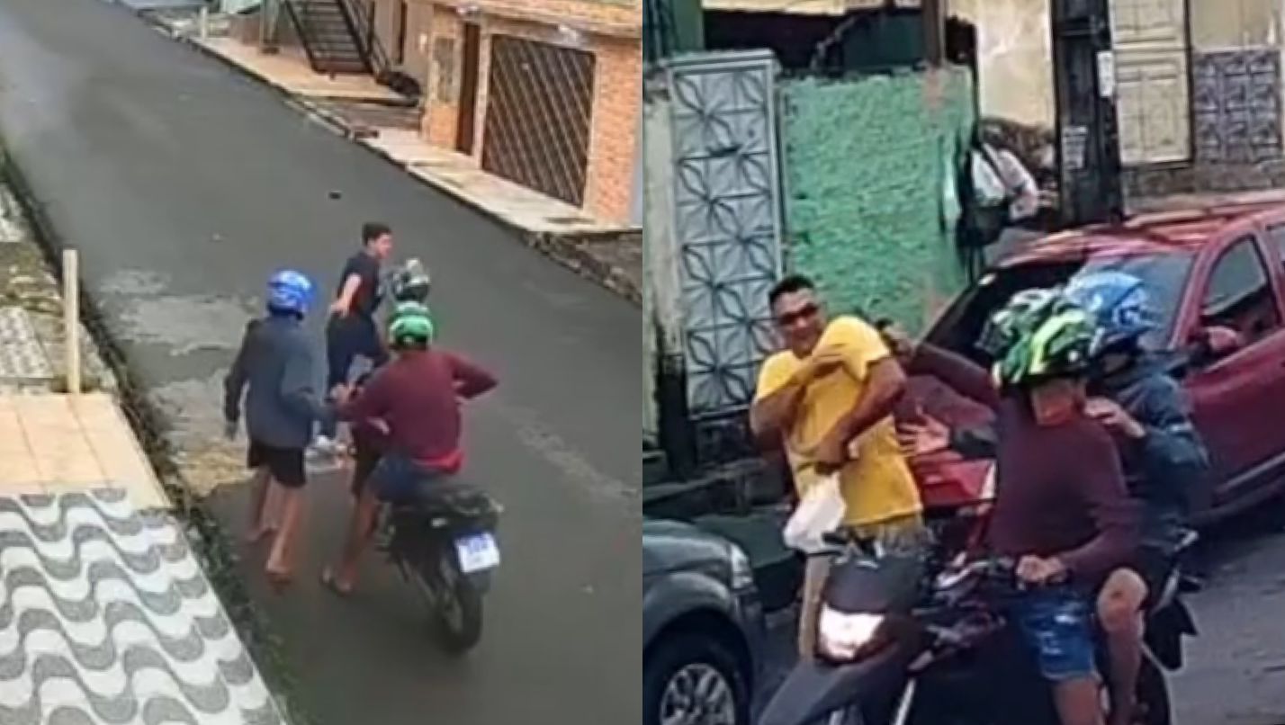 VÍDEOS: assaltantes em moto aterrorizam moradores na Zona Oeste de Manaus