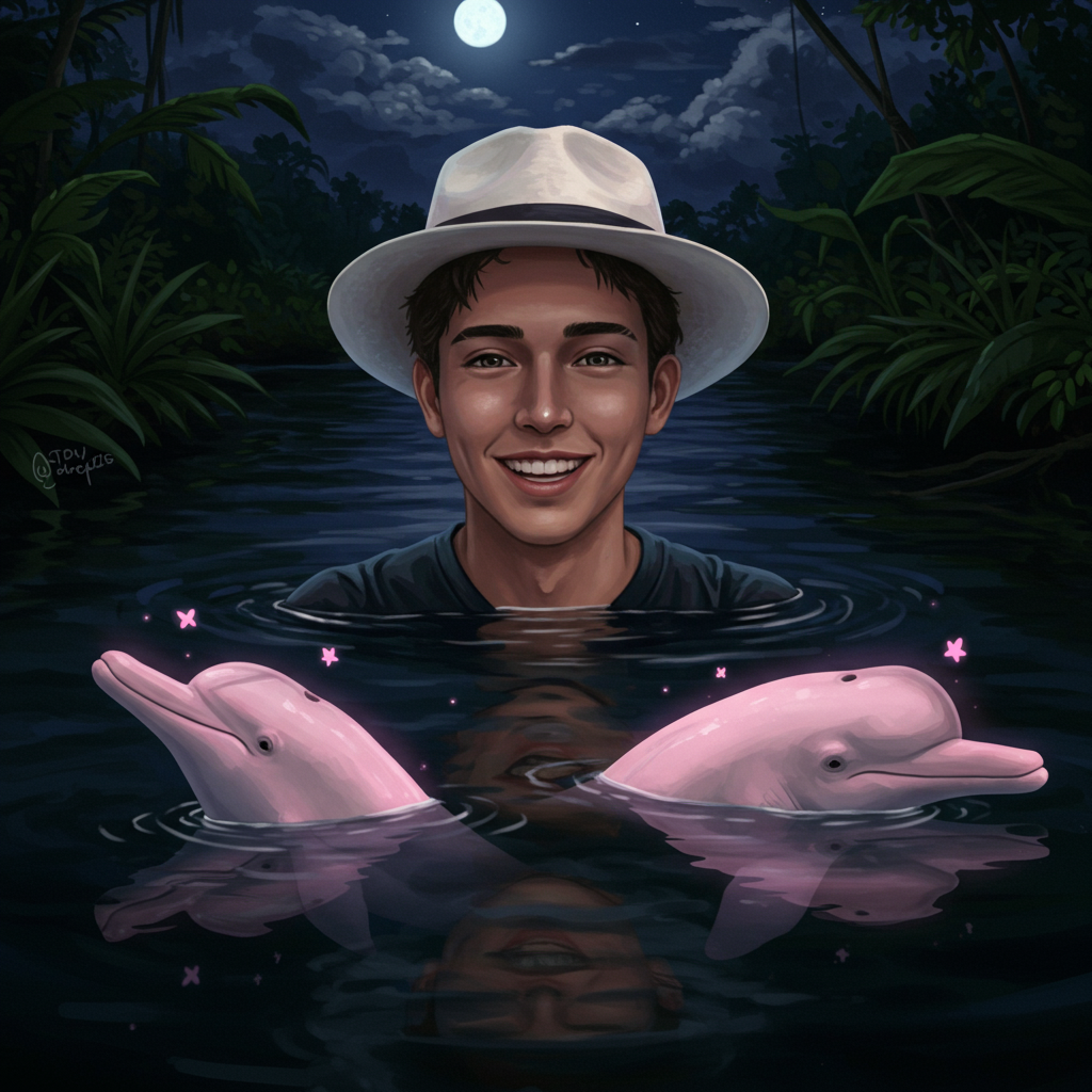 Lenda da Amazônia: boto cor de rosa