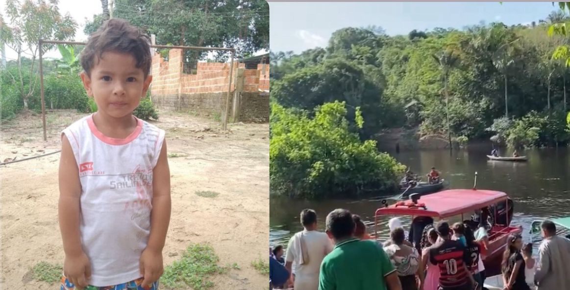 Criança de 3 anos morre afogada após canoa naufragar a caminho da escola em Iranduba