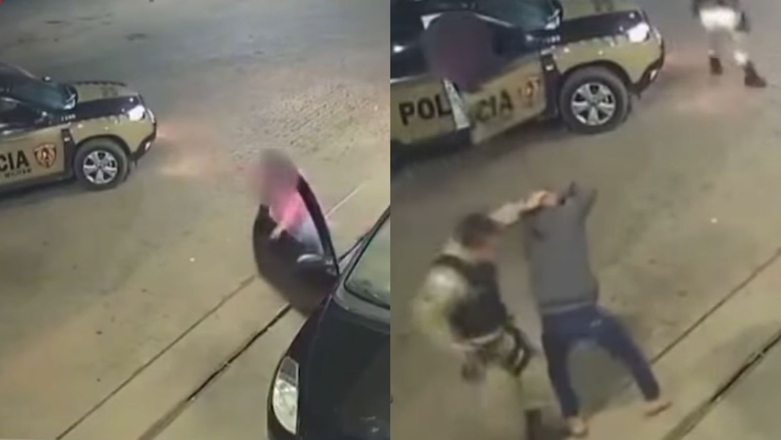 VÍDEO: Vítima de estupro salta de carro e pede ajuda da PM