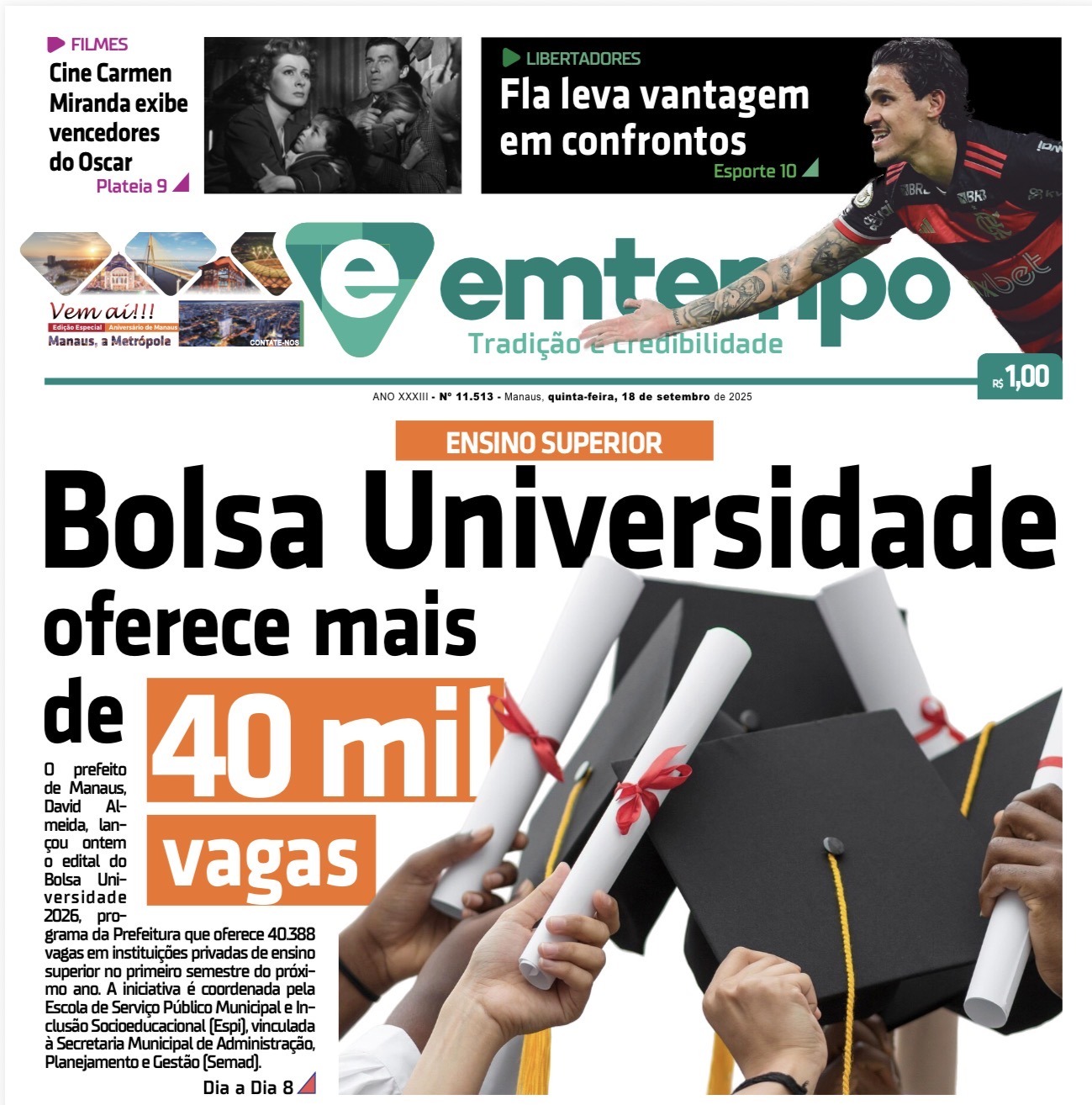 Jornal Em Tempo – quinta-feira, 18 de setembro de 2025