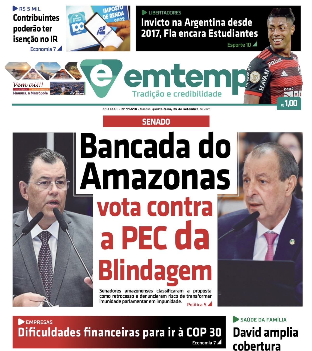 Jornal Em Tempo – quinta-feira, 25 de setembro de 2025