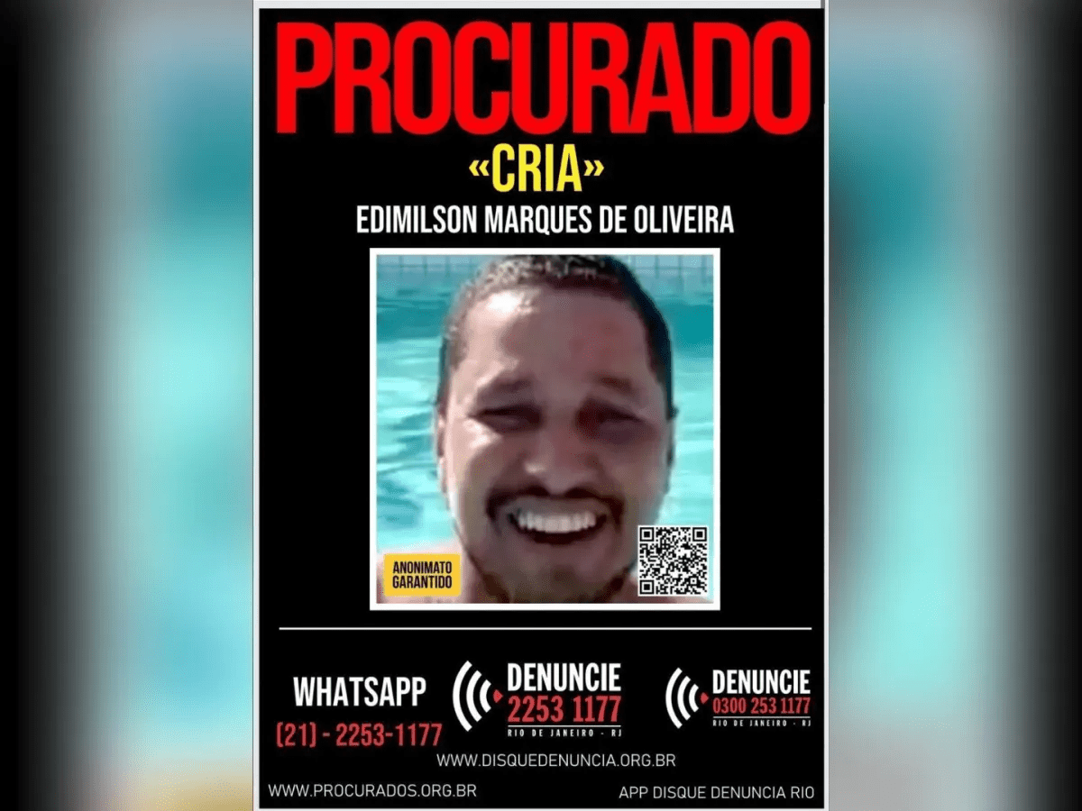 Polícia mata traficante ‘Cria’, chefe do TCP, em operação na Maré