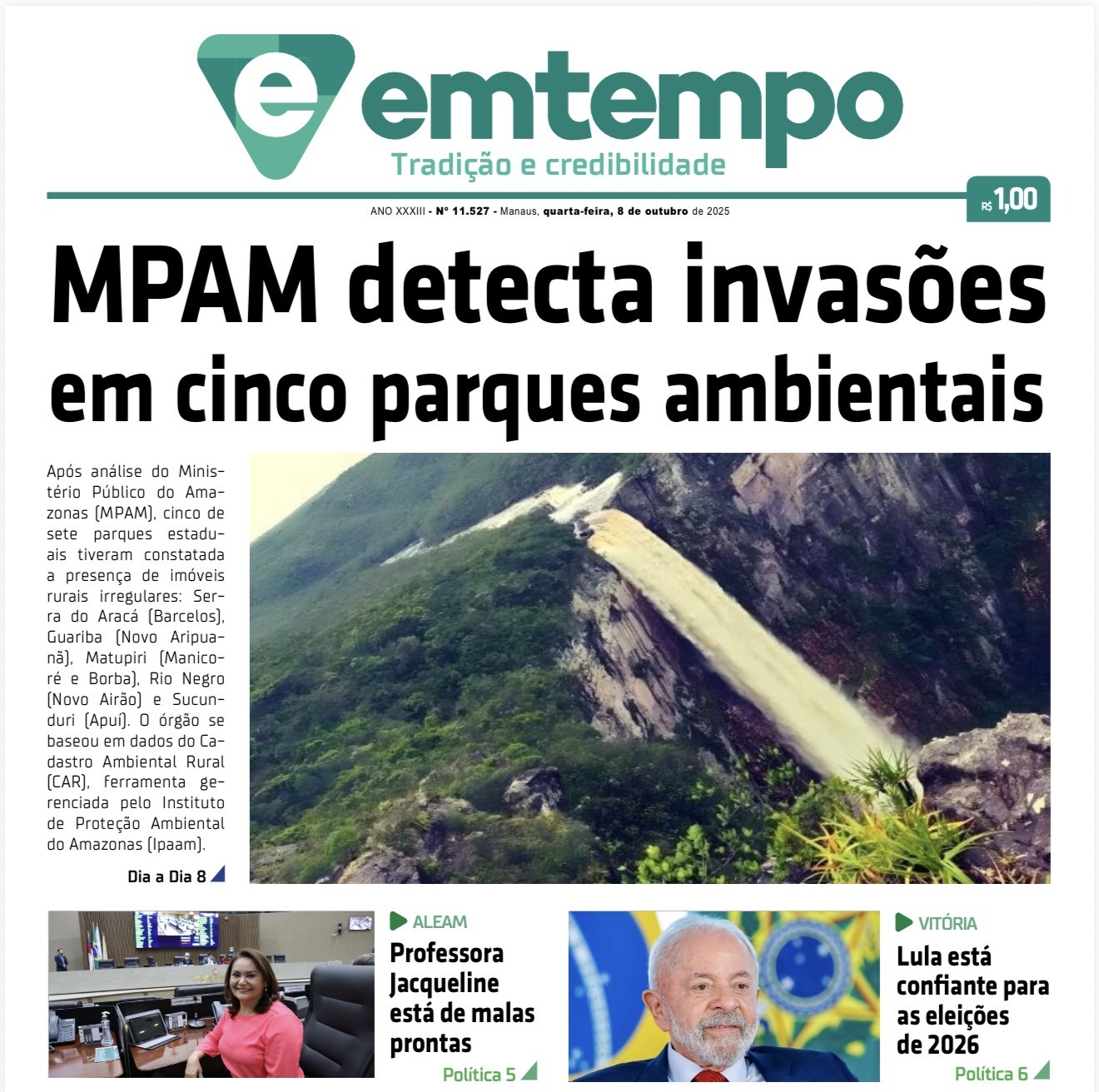 Jornal Em Tempo – quarta-feira, 8 de outubro de 2025