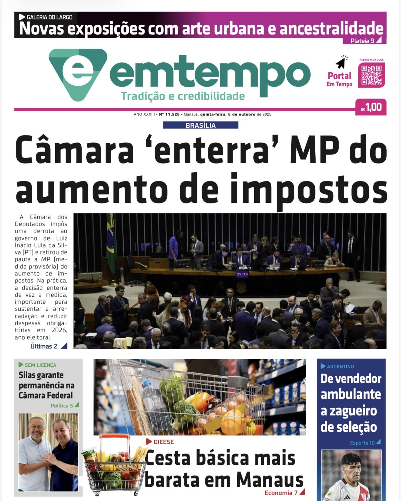 Jornal Em Tempo – quinta-feira, 9 de outubro de 2025