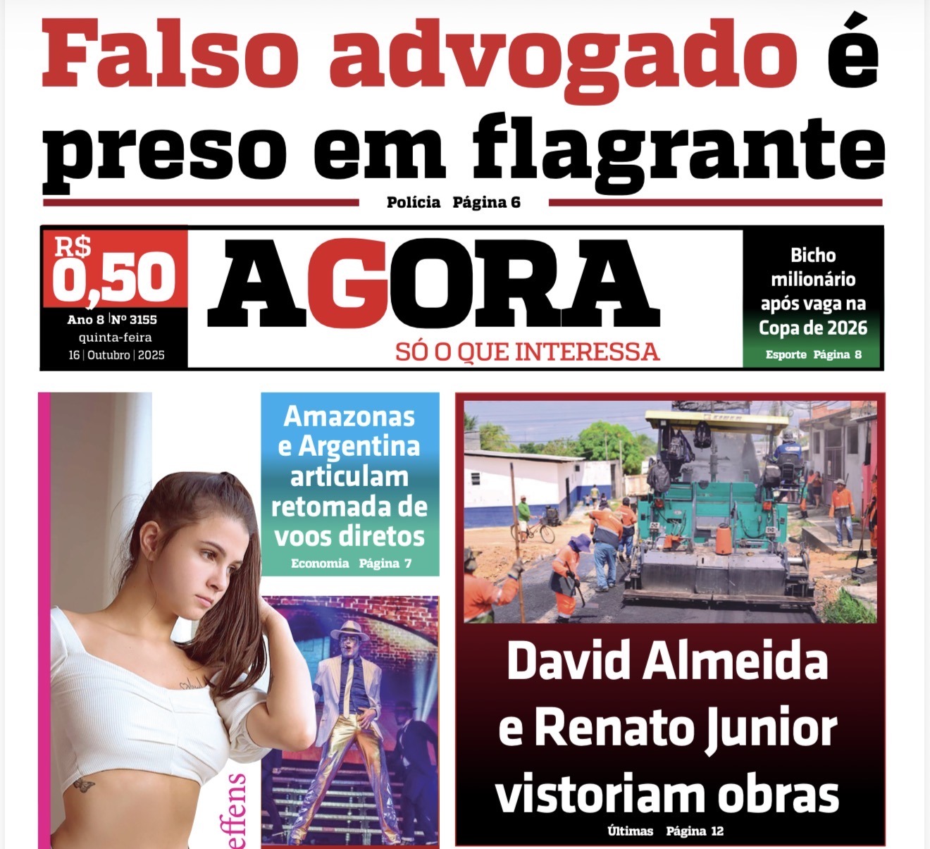 Jornal AGORA – quinta-feira, 16 de setembro de 2025