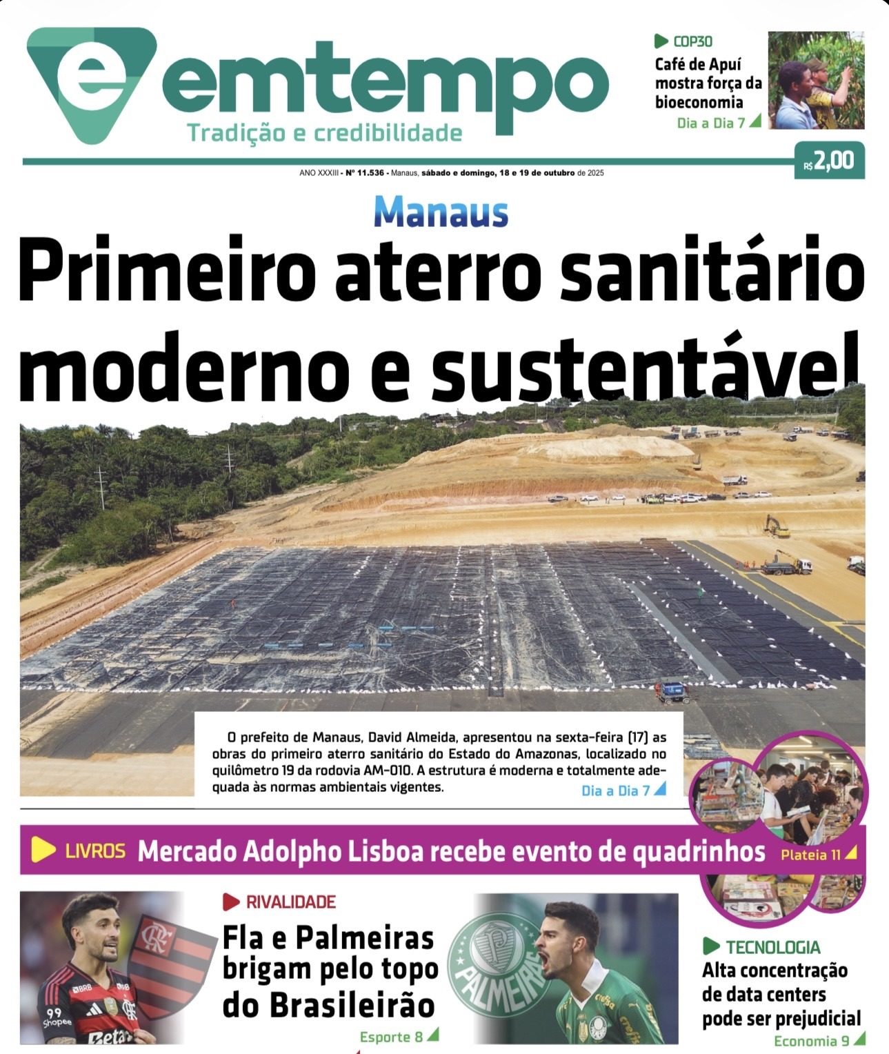 Jornal Em Tempo – sábado e domingo, 18 e 19 de outubro de 2025