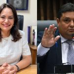 Professora Jacqueline e Caio André