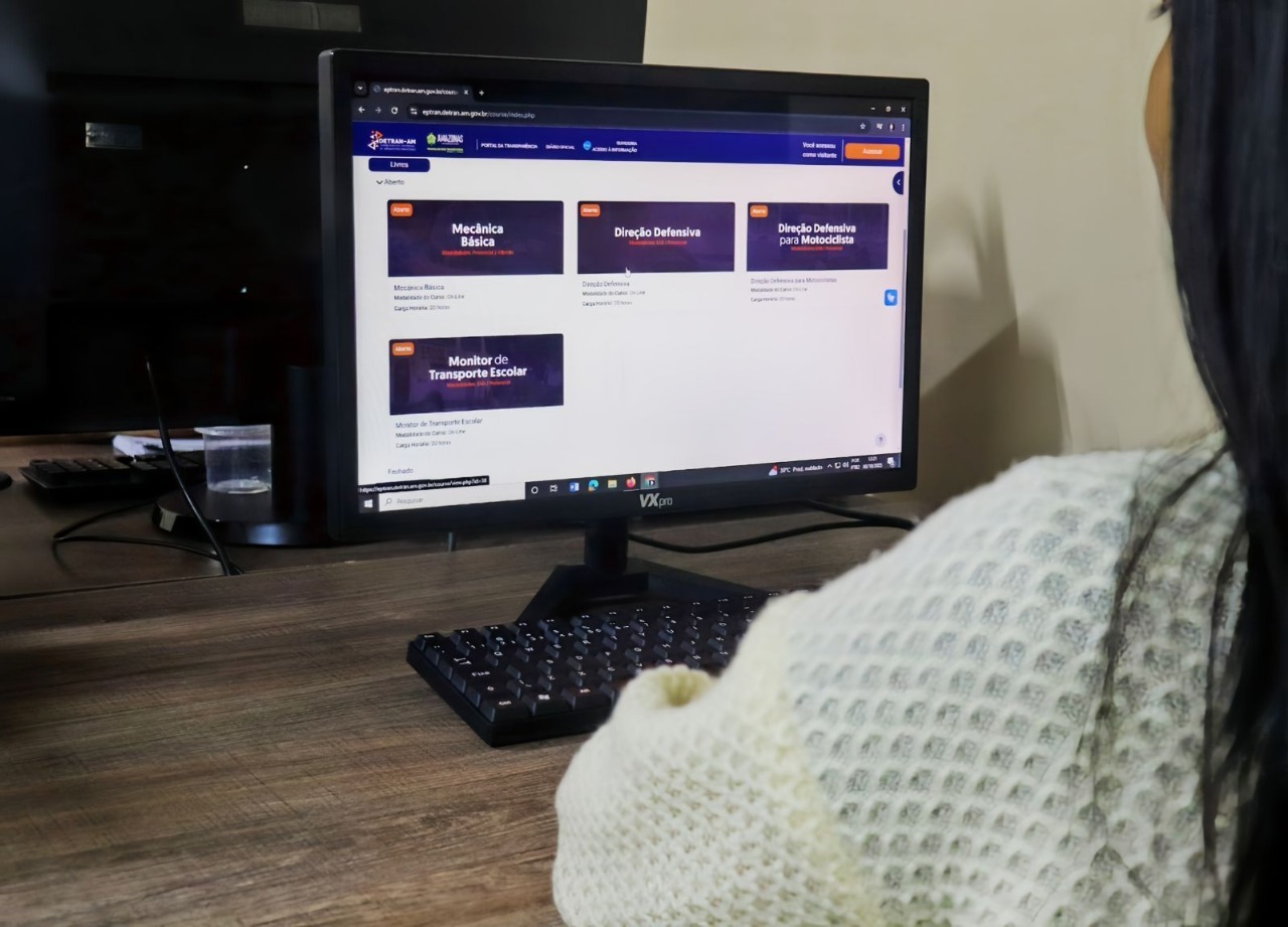 Detran-AM abre 400 vagas para cursos de trânsito 100% online e gratuitos
