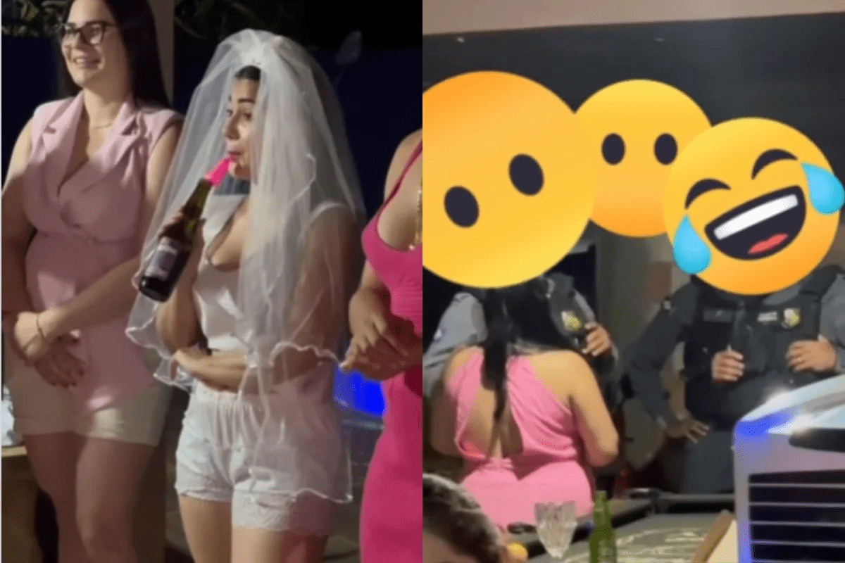 VÍDEO: Polícia interrompe chá de lingerie e noiva confunde PMs com gogoboys