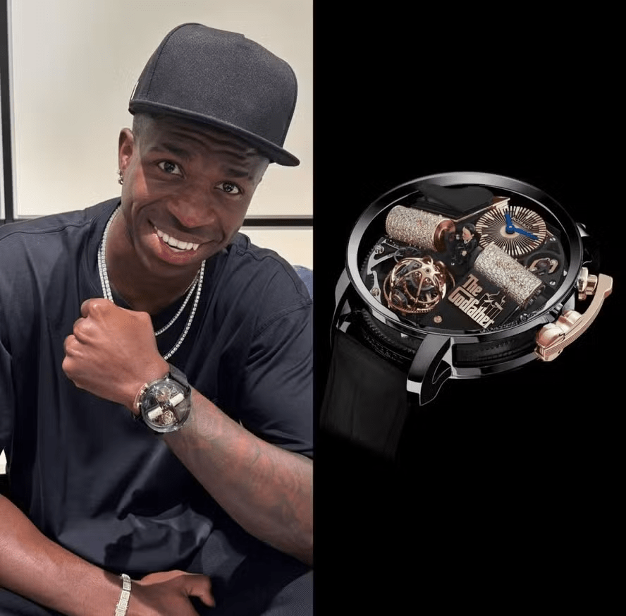 Vinicius Jr. exibe relógio avaliado em R$ 3 milhões