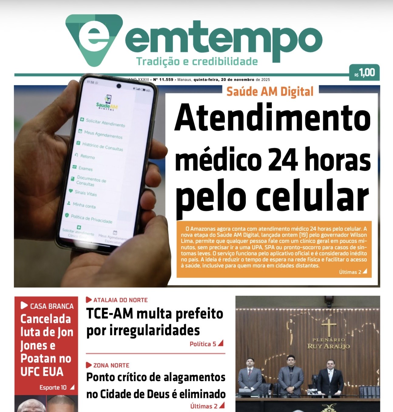 Jornal Em Tempo – quinta-feira, 20 de novembro de 2025
