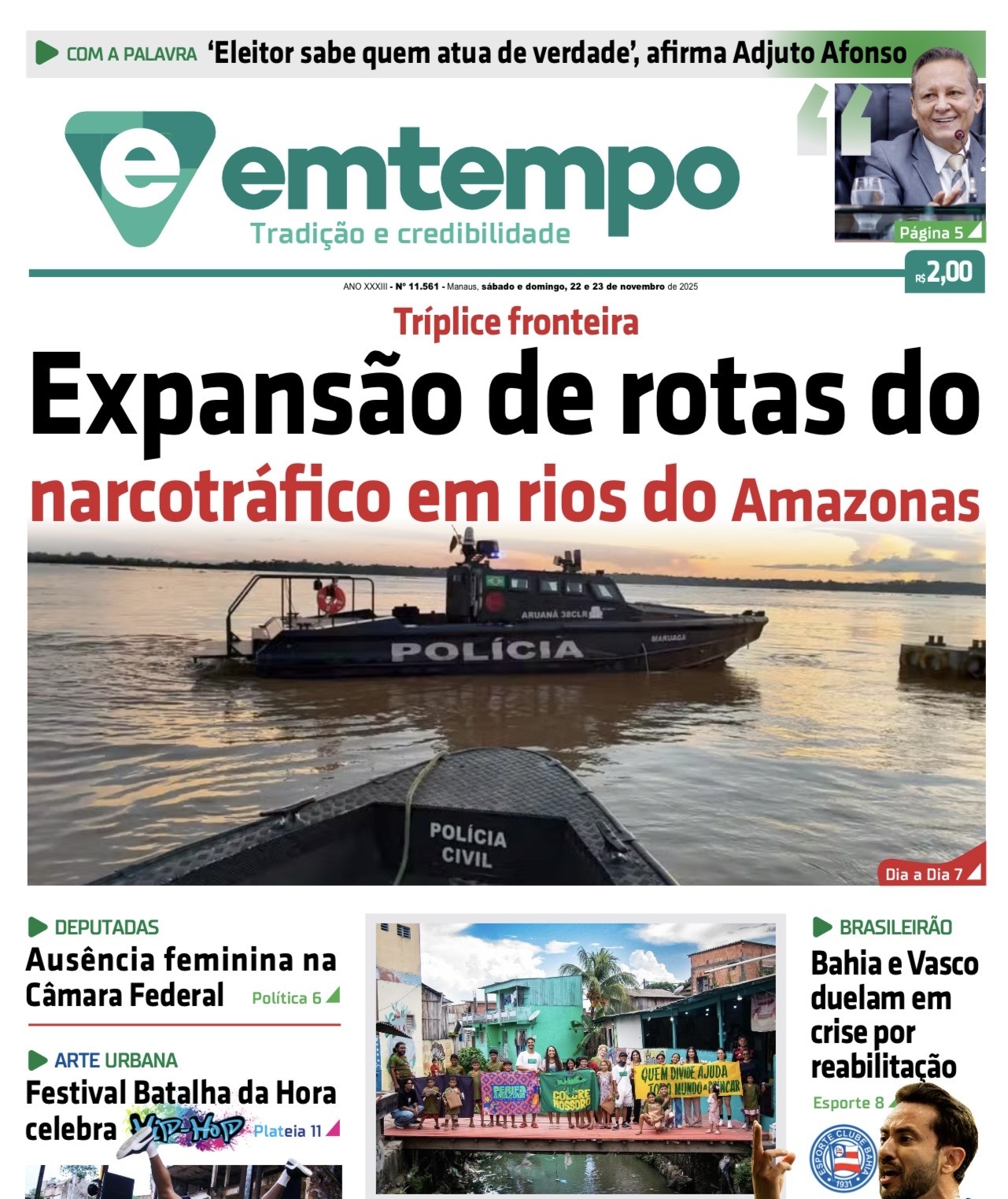 Jornal Em Tempo – sábado e domingo, 22 e 23 de novembro de 2025