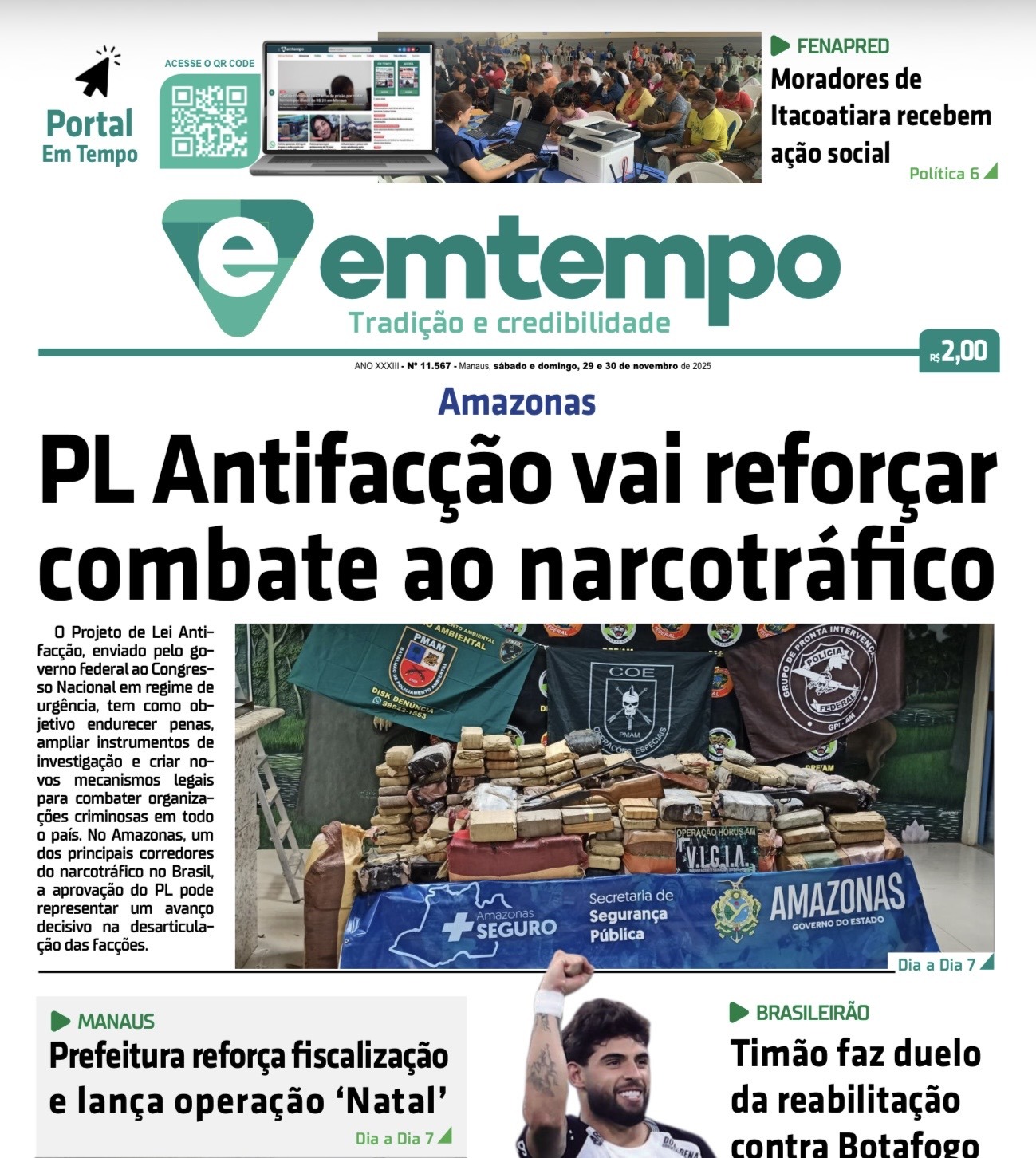 Jornal Em Tempo – sábado e domingo, 29 e 30 de novembro de 2025