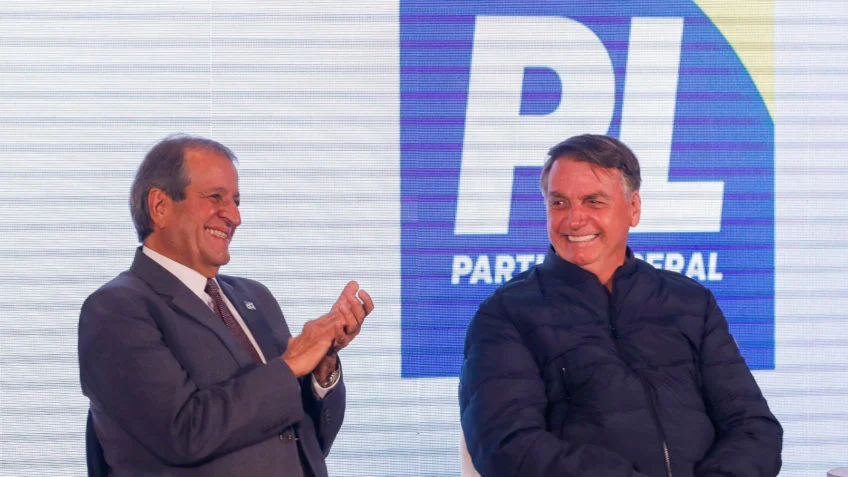 FOTO: Valdemar Costa Neto, presidente do PL e Jair Bolsonaro/Reprodução