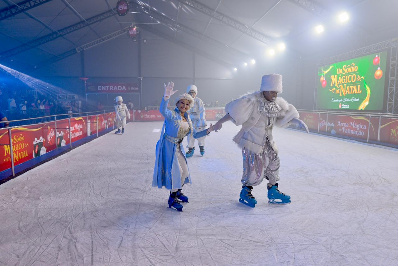Saiba como se inscrever para patinar na pista de gelo do Natal em Manaus