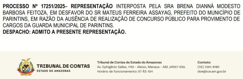 FONTE: Tribunal de Contas do Estado do Amazonas (TCE-AM)