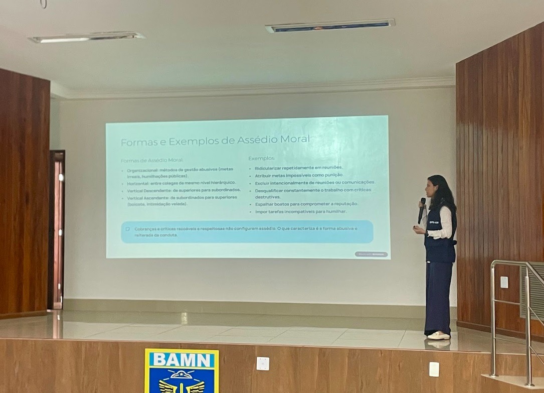 DPE-AM orienta militares da Base Aérea sobre assédio moral