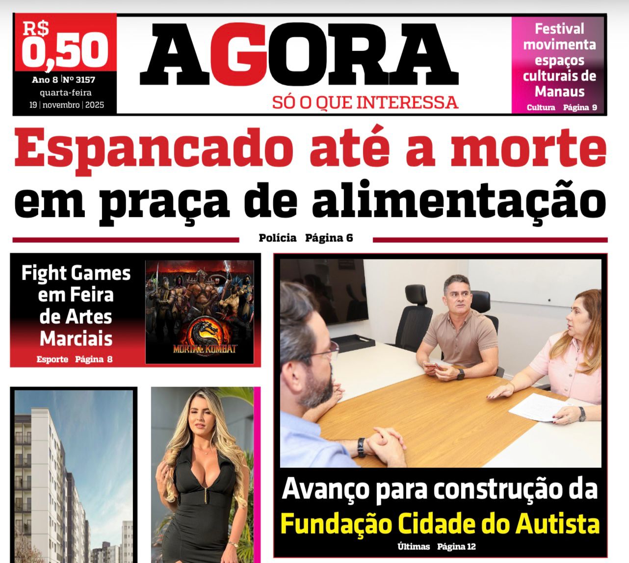 Jornal AGORA – quarta-feira, 19 de novembro de 2025