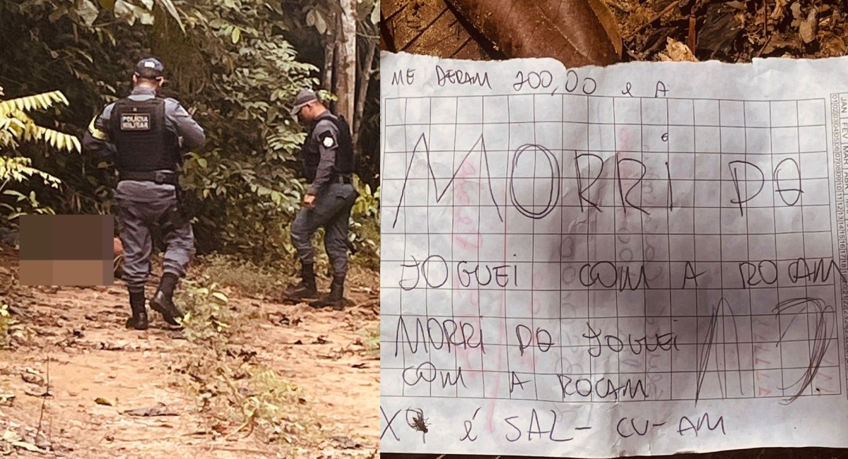 CV deixa bilhete dizendo ter matado ‘X9’ que ‘jogou com a Rocam’ em Manaus