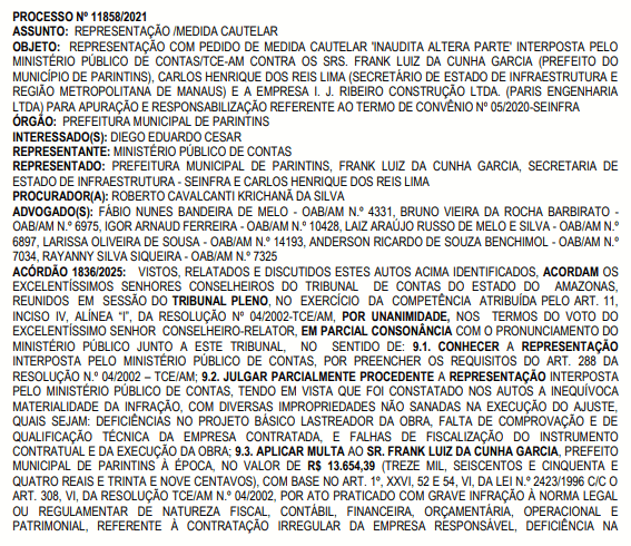 Fonte: Diário do TCE-AM