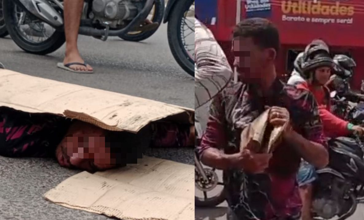 VÍDEO: Motociclista ‘ressuscita’ após ser dado como morto na Zona Leste de Manaus