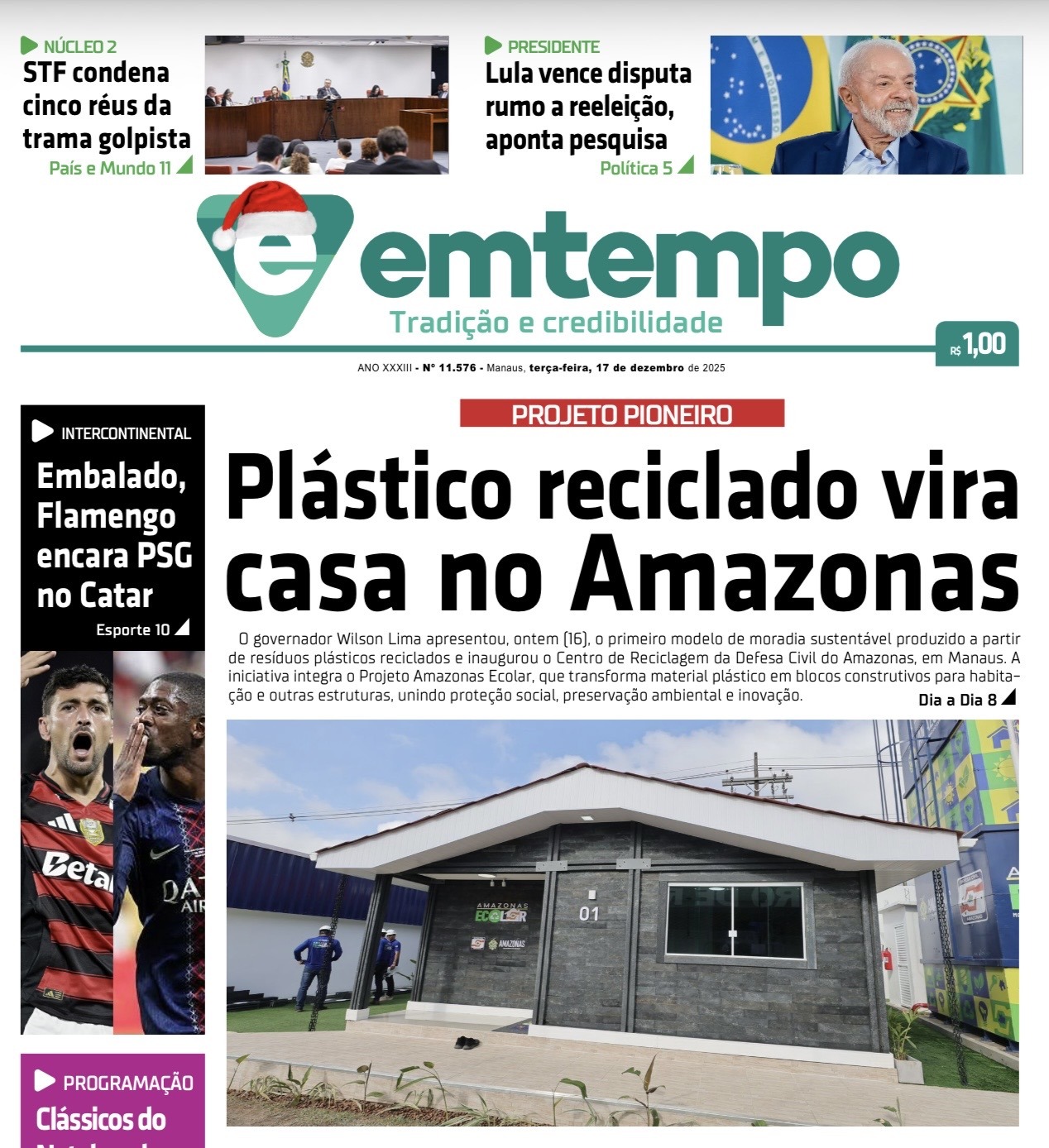 Jornal Em Tempo – quarta-feira, 17 de dezembro de 2025