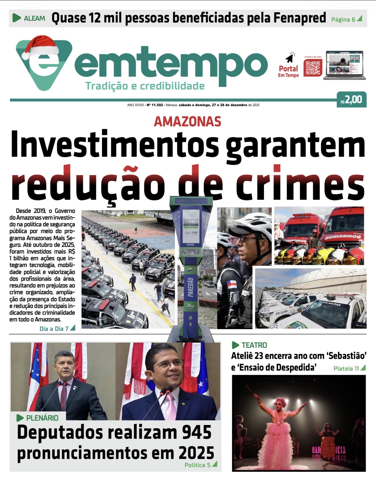 Jornal Em Tempo – sábado e domingo, 27 e 28 de dezembro de 2025