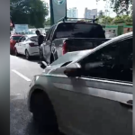 Engavetamento entre quatro carros causa lentidão na Avenida Darcy Vargas