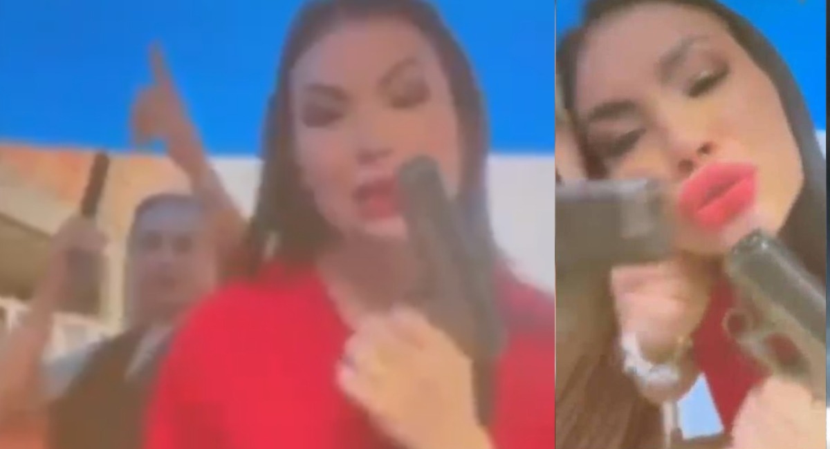 VÍDEO: blogueira beija arma e dança com namorada de traficante em Manaus