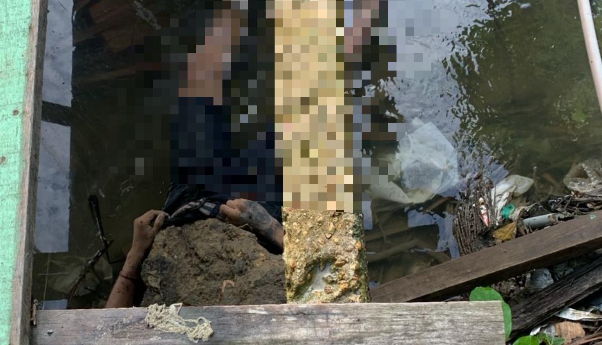 Criminosos matam homem a tiros e jogam pedra gigante sobre o corpo em Manaus