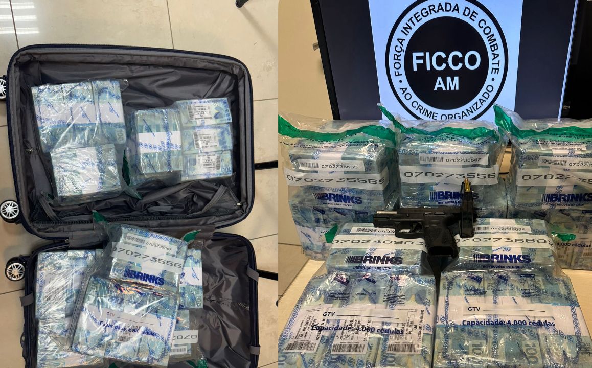 Trio é preso com R$ 2,5 milhões em suposto esquema de lavagem de dinheiro em Manaus