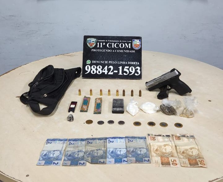 Suspeitos atiram contra a polícia e acabam presos por tráfico na Zona Leste de Manaus