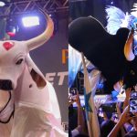 Caprichoso e Garantido encantam público na inauguração de Árvore de Natal no Rio