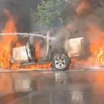 VÍDEO: Picape é destruída por incêndio em avenida de Manaus