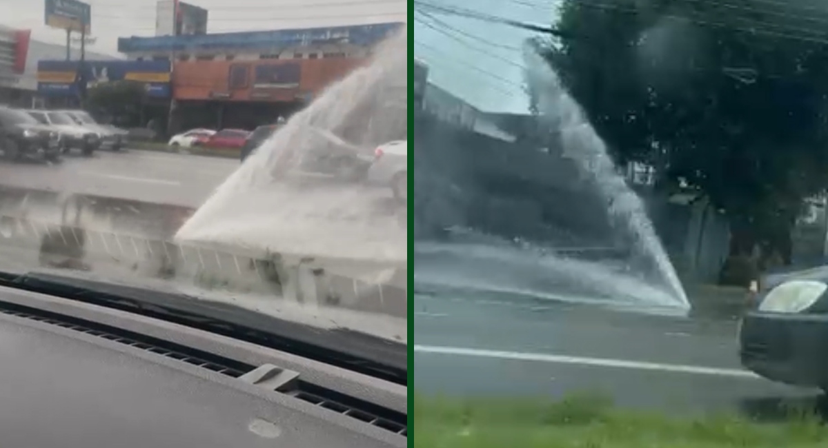 Vazamento em tubulação de água afeta abastecimento na Torquato Tapajós