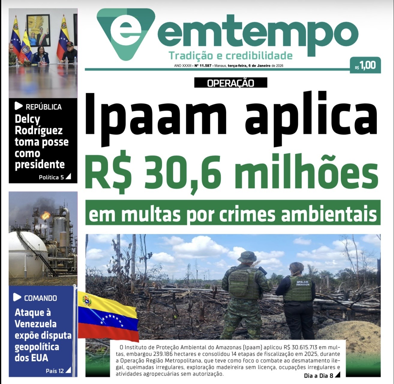 Jornal Em Tempo – terça-feira, 6 de Janeiro de 2026