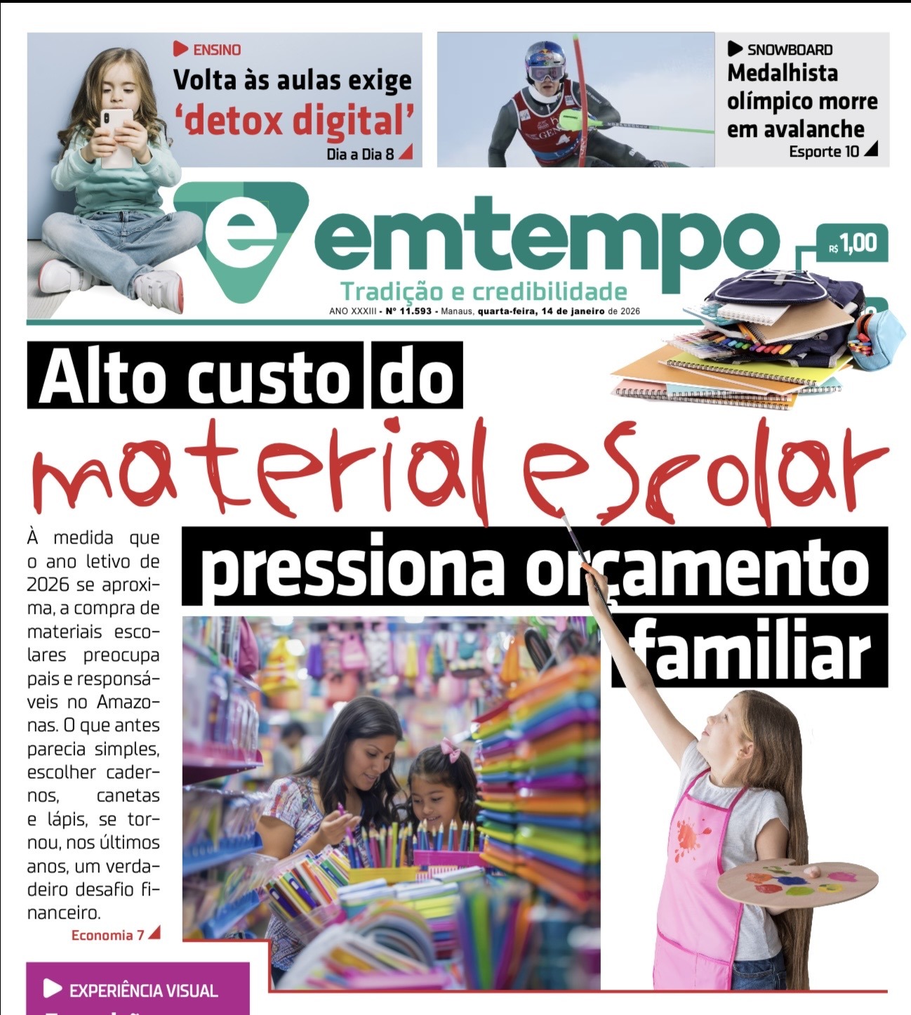 Jornal Em Tempo – quarta-feira, 14 de janeiro de 2026