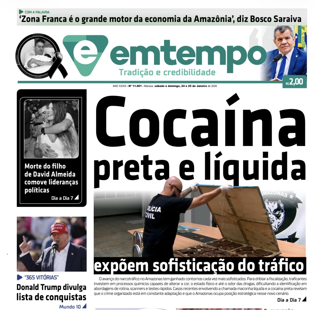 Jornal Em Tempo – sábado e domingo, 24 e 25 de janeiro de 2026