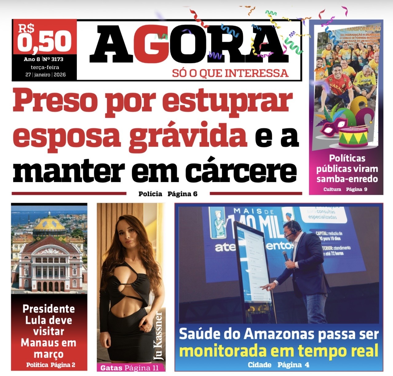 Jornal AGORA – terça-feira, 27 de janeiro de 2026