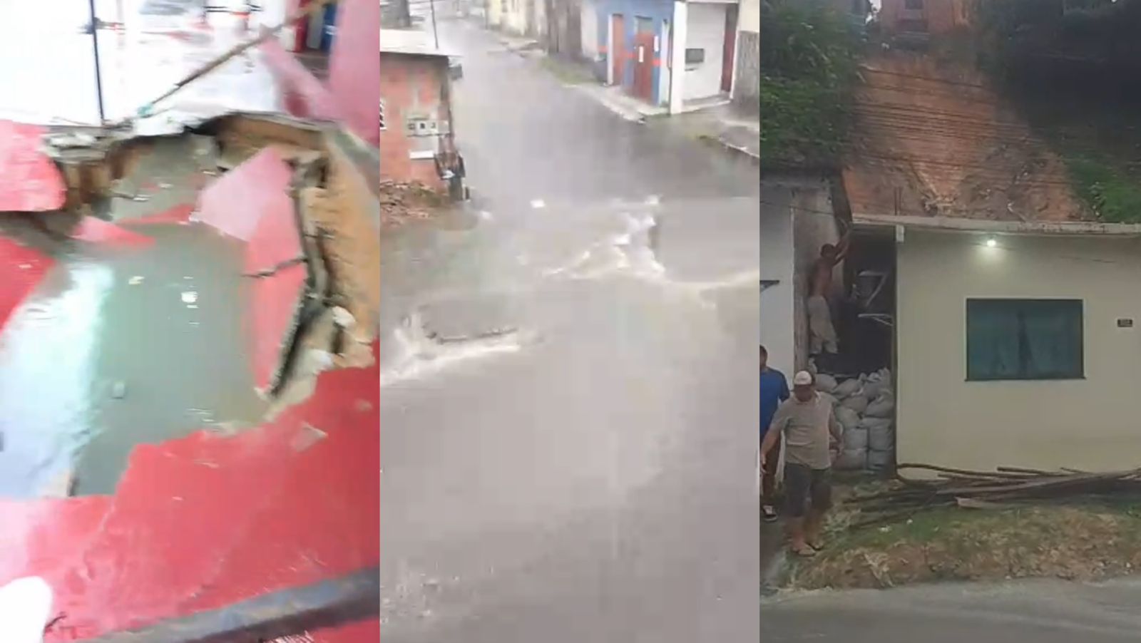 VÍDEO: Temporal mantém Manaus em alerta severo com deslizamentos e casas destruídas