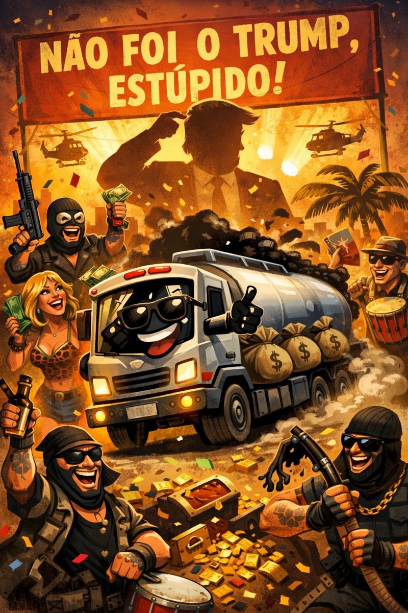 Crime organizado, petróleo fujão. Não foi o Trump, estúpido