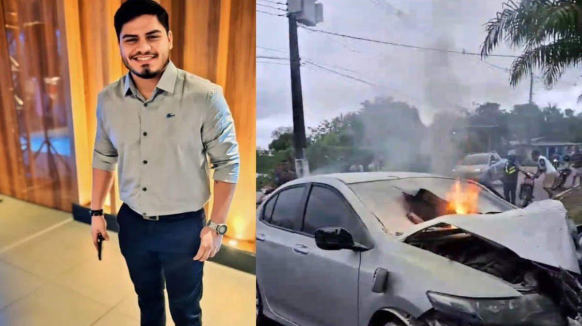 VÍDEO: Filho de vereadora morre após carro bater em árvore em Itacoatiara