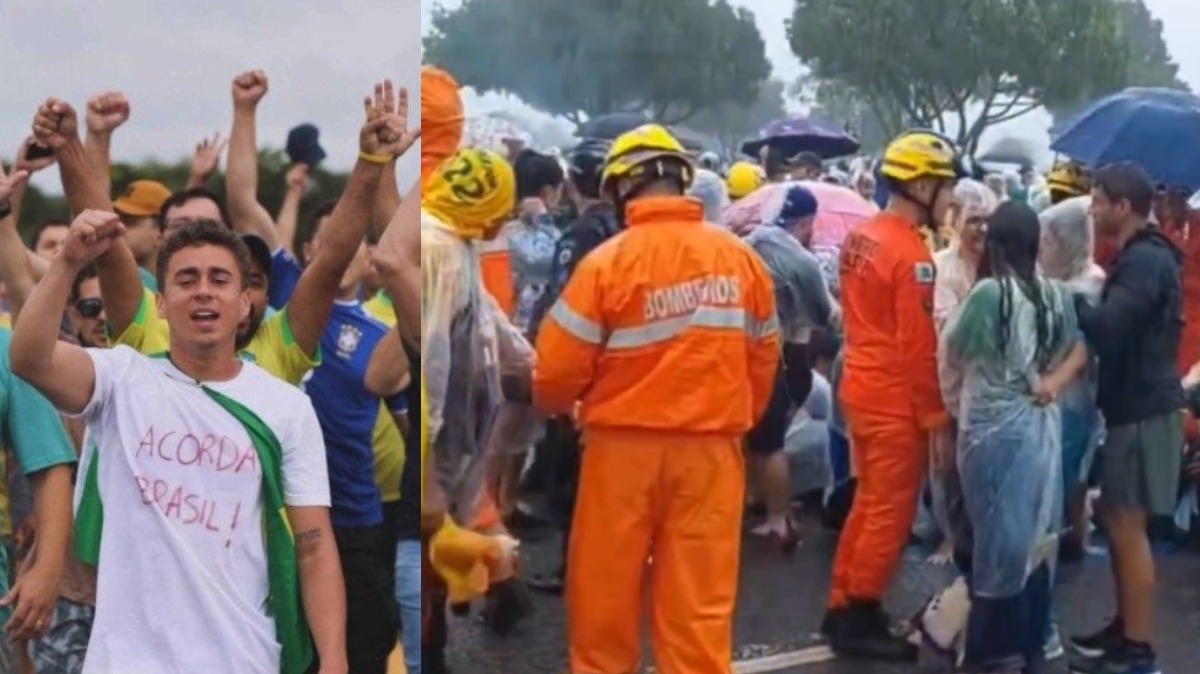 Raio atinge ato convocado por Nikolas Ferreira e deixa feridos em Brasília