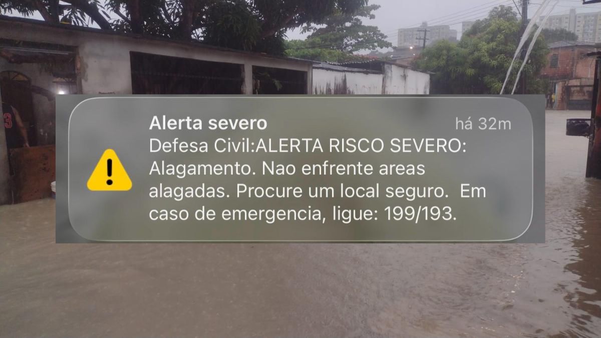 Manaus entra em alerta para risco severo de alagamentos durante chuva nesta quinta (19)