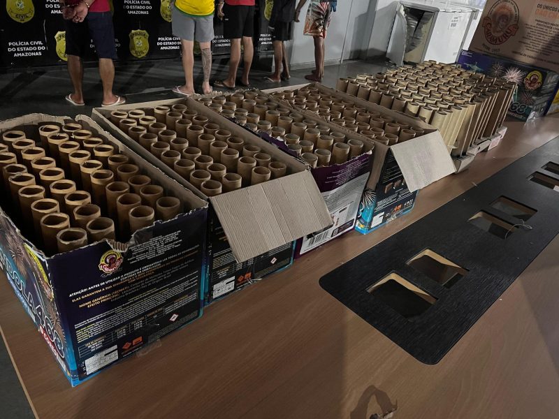 Polícia prende 40 suspeitos por foguetório do Comando Vermelho no Amazonas