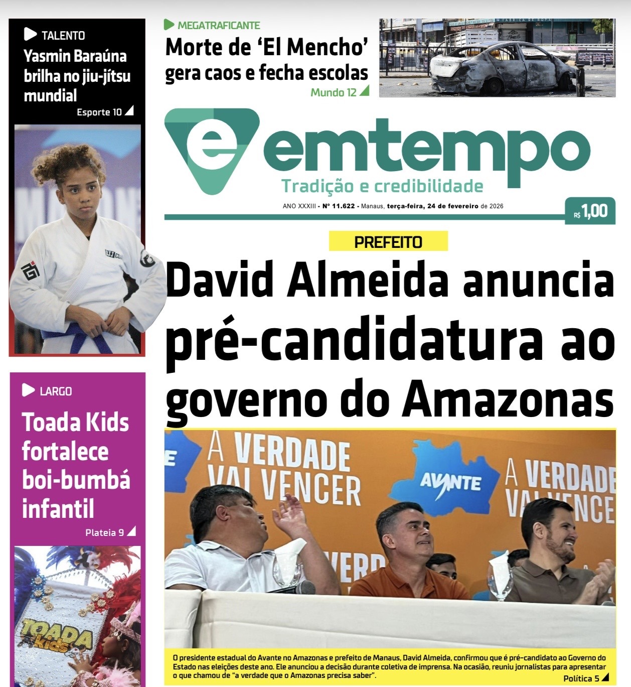 Jornal Em Tempo – terça-feira, 24 de fevereiro de 2026