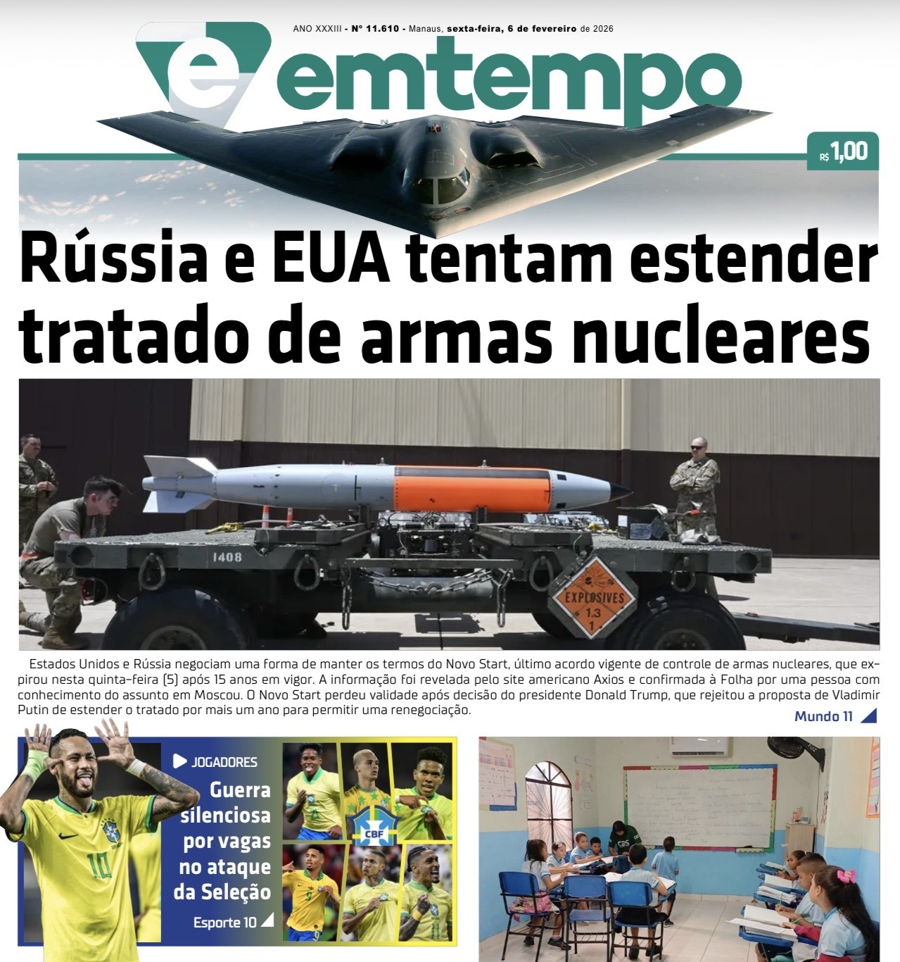 Jornal Em Tempo – sexta-feira, 6 de janeiro de 2026