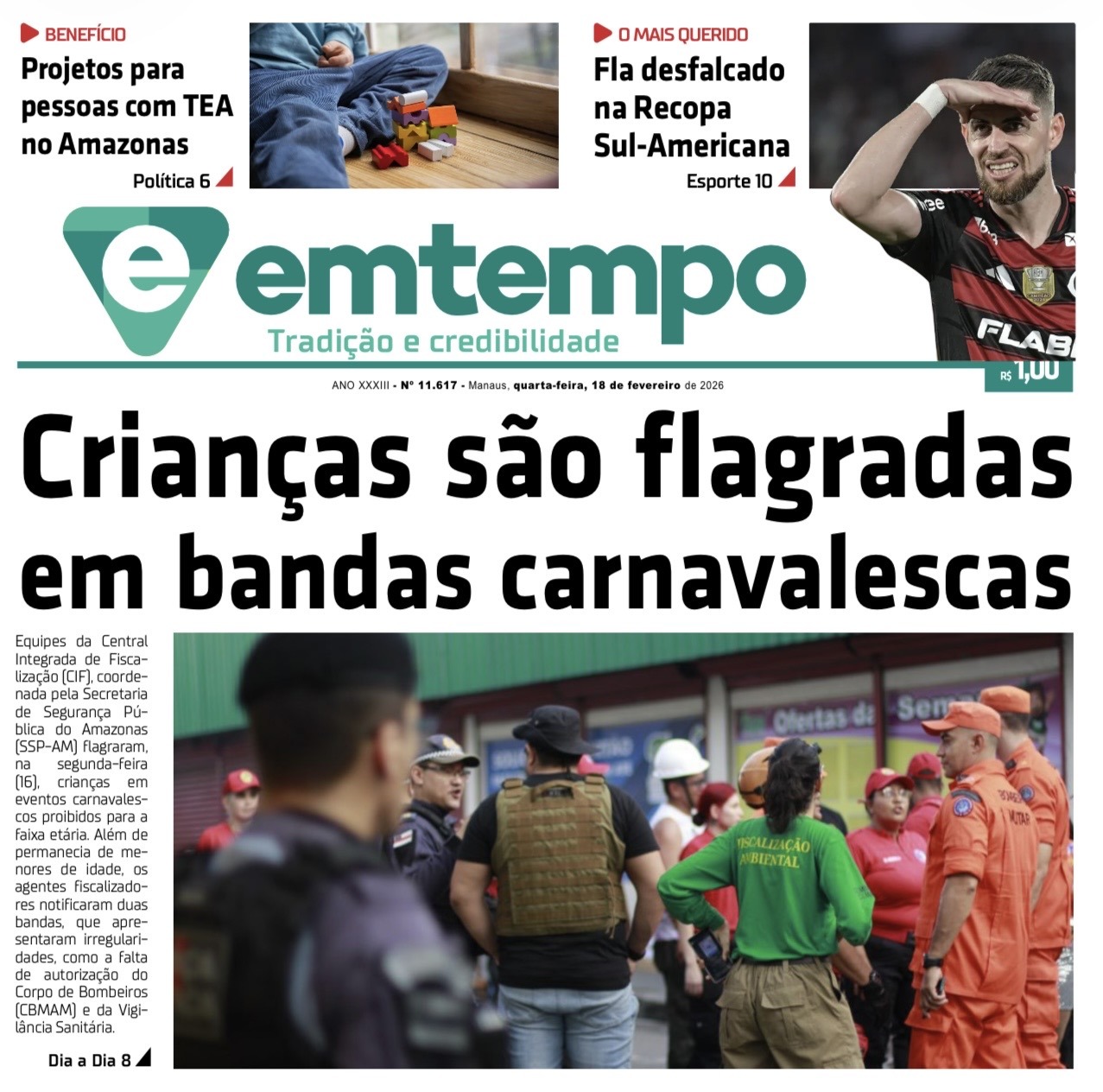 Jornal Em Tempo – quarta-feira, 18 de fevereiro de 2026